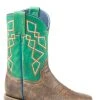 'Roper' Kids' Pattern Western Square Toe - Brown / Green -cowboy shop 0901870191620a 1024x1024@2x