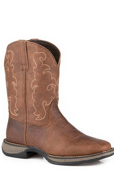 'Roper' Men's 11" Wilder II Western Square Toe Roper - Cognac 3 'Roper' Men's 11" Wilder II Western Square Toe Roper - Cognac