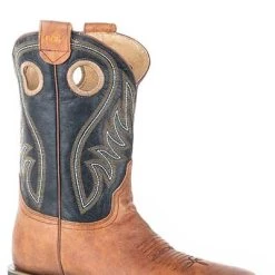 'Roper' Men's 11" Conceal Carry Western Square Toe - Tan / Blue
