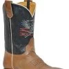 'Roper' Men's 11" Conceal Carry 2nd Amendment Western Square Toe - Burnished Tan / Vintage Blue -cowboy shop 0902082558434 1024x1024@2x