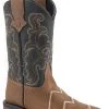 'Roper' Kids' Monterey Angles Western Square Toe - Brown / Black -cowboy shop 0911909122935 1024x1024@2x