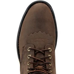 'Ariat' Men's 8" WorkHog WP Soft Toe - Oily Distressed Brown -cowboy shop 10011939 toe 1024x1024@2x