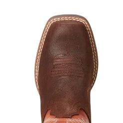 'Ariat' Youth 8" Hoolihan Alamo - Orange / Brown 10 'Ariat' Youth 8" Hoolihan Alamo - Orange / Brown -cowboy shop 10021598 toe 1024x1024@2x