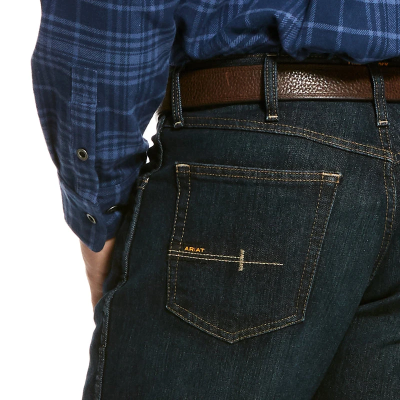 'Ariat' Men's Rebar M4 Low Rise Stackable Straight Leg - Blackstone 5 'Ariat' Men's Rebar M4 Low Rise Stackable Straight Leg - Blackstone - Image 3