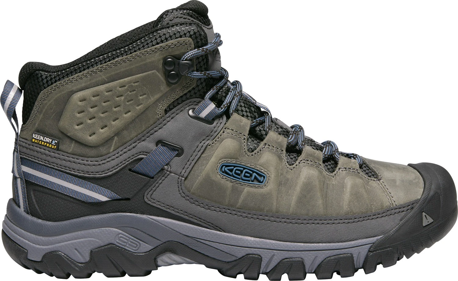 'Keen Outdoor' Men's Targhee III WP Mid Hiker - Steel Grey / Captain's Blue 3 'Keen Outdoor' Men's Targhee III WP Mid Hiker - Steel Grey / Captain's Blue