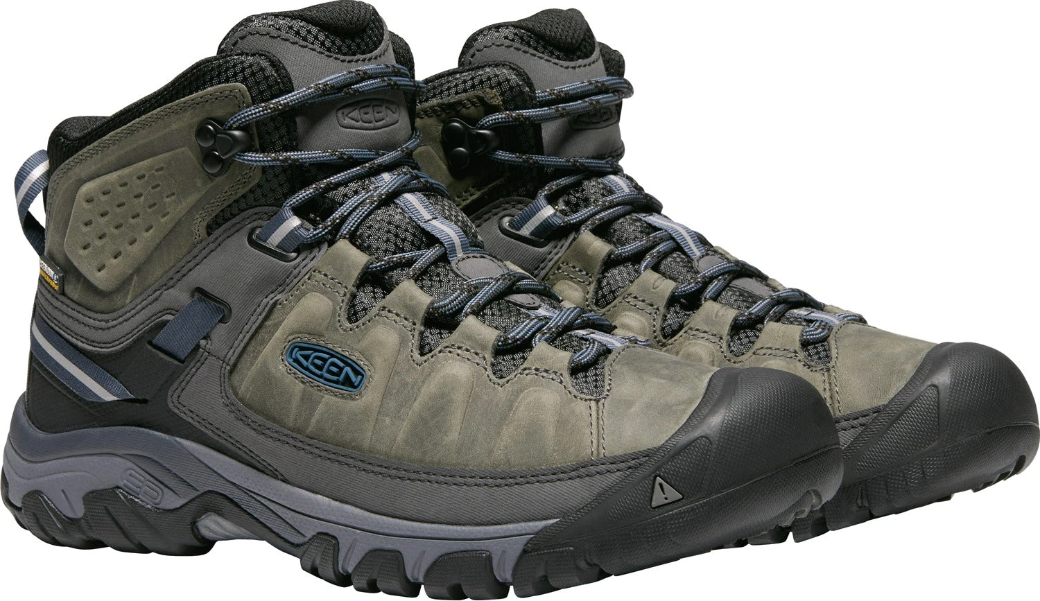 'Keen Outdoor' Men's Targhee III WP Mid Hiker - Steel Grey / Captain's Blue 7 'Keen Outdoor' Men's Targhee III WP Mid Hiker - Steel Grey / Captain's Blue - Image 5