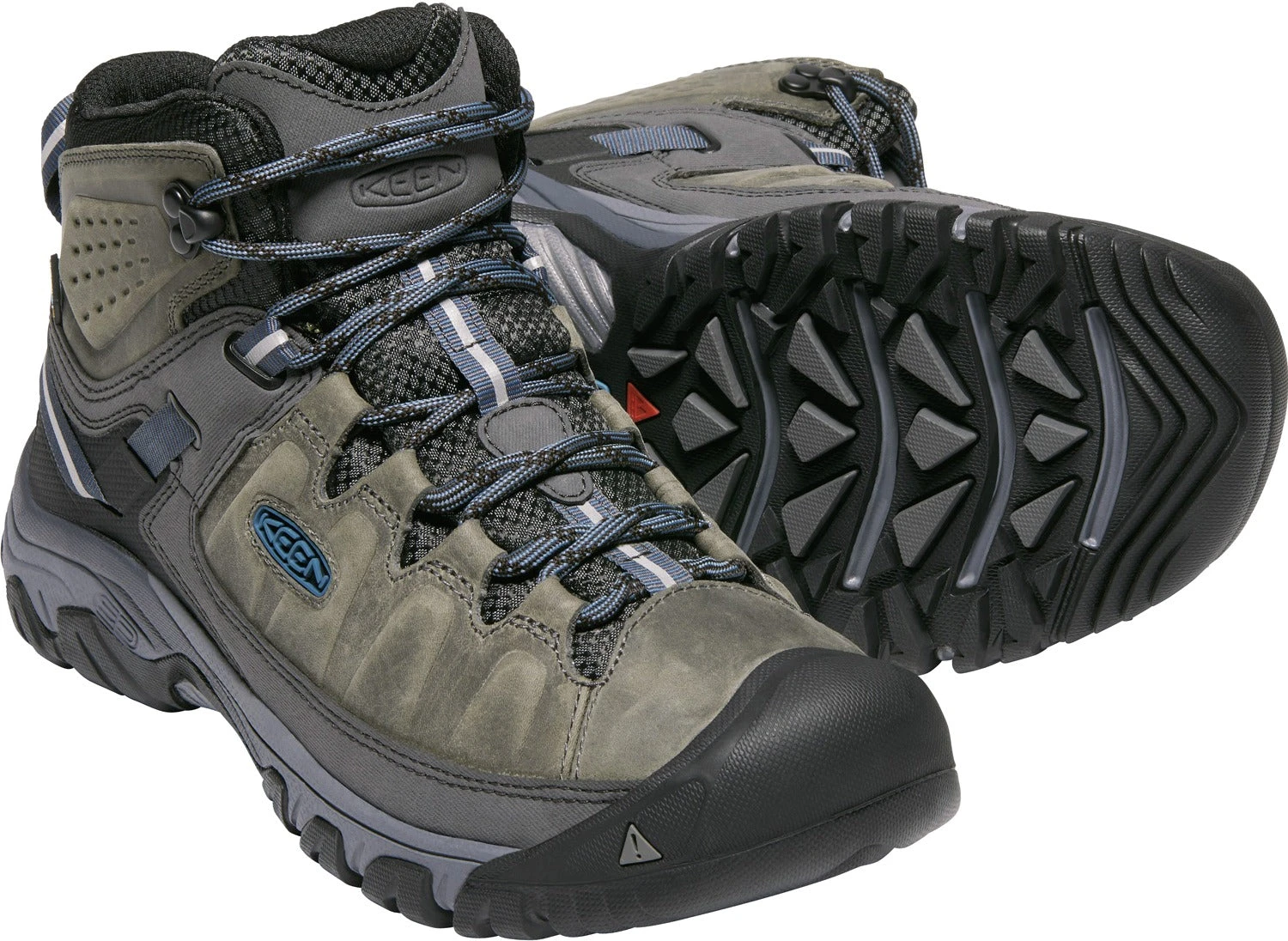 'Keen Outdoor' Men's Targhee III WP Mid Hiker - Steel Grey / Captain's Blue 8 'Keen Outdoor' Men's Targhee III WP Mid Hiker - Steel Grey / Captain's Blue - Image 6
