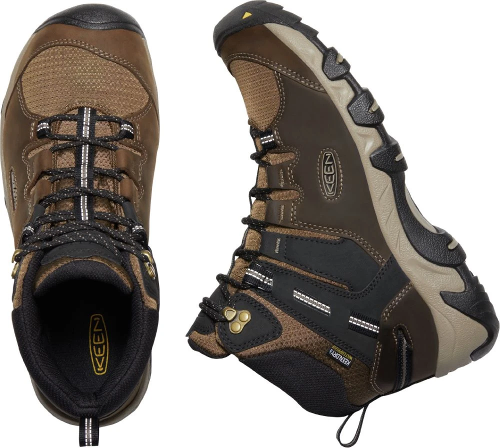 'Keen Outdoor' Men's Steens WP Leather Mid Hiker - Canteen / Black 4 'Keen Outdoor' Men's Steens WP Leather Mid Hiker - Canteen / Black - Image 2