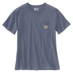 'Carhartt' Women's Lightweight Pocket T-Shirt - Folkstone Grey Heather