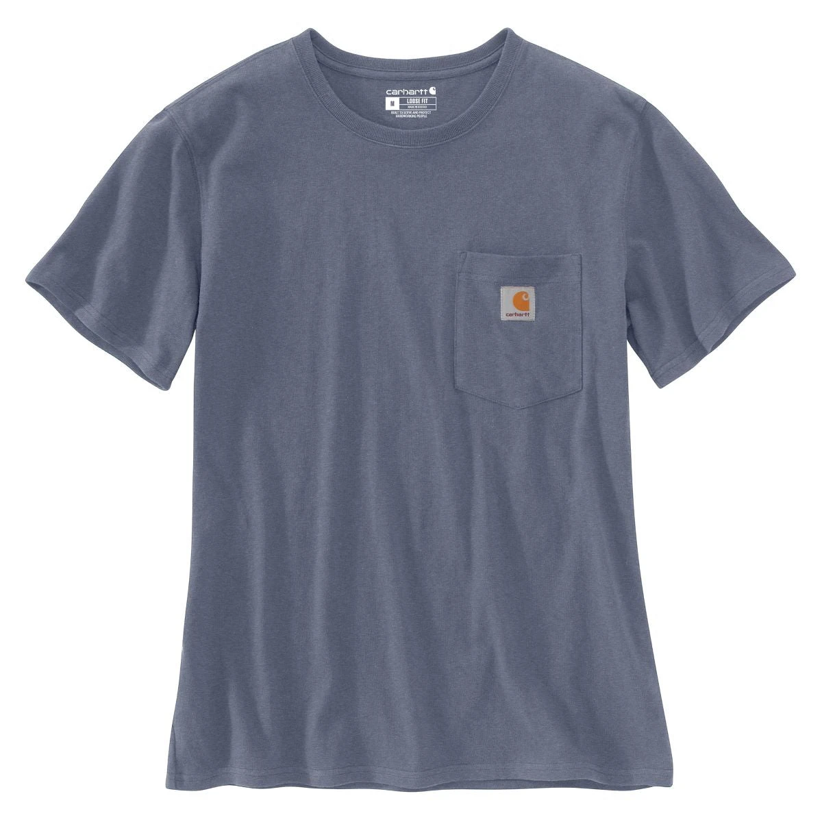 'Carhartt' Women's Lightweight Pocket T-Shirt - Folkstone Grey Heather 3 'Carhartt' Women's Lightweight Pocket T-Shirt - Folkstone Grey Heather
