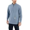 'Carhartt' Men's Heavyweight Half-Zip Thermal T-Shirt - Alpine Blue Heather