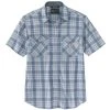 'Carhartt' Men's Rugged Flex Relaxed Fit Lightweight Snap Front Short Sleeve Plaid - Steel Blue 2 'Carhartt' Men's Rugged Flex Relaxed Fit Lightweight Snap Front Short Sleeve Plaid - Steel Blue -cowboy shop 105198 437 MS22 e 2 1024x1024@2x