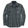 'Carhartt' Men's Rugged Flex® Lightweight Button Down - Night Blue -cowboy shop 105437 H69 MF22 e 1 1024x1024@2x