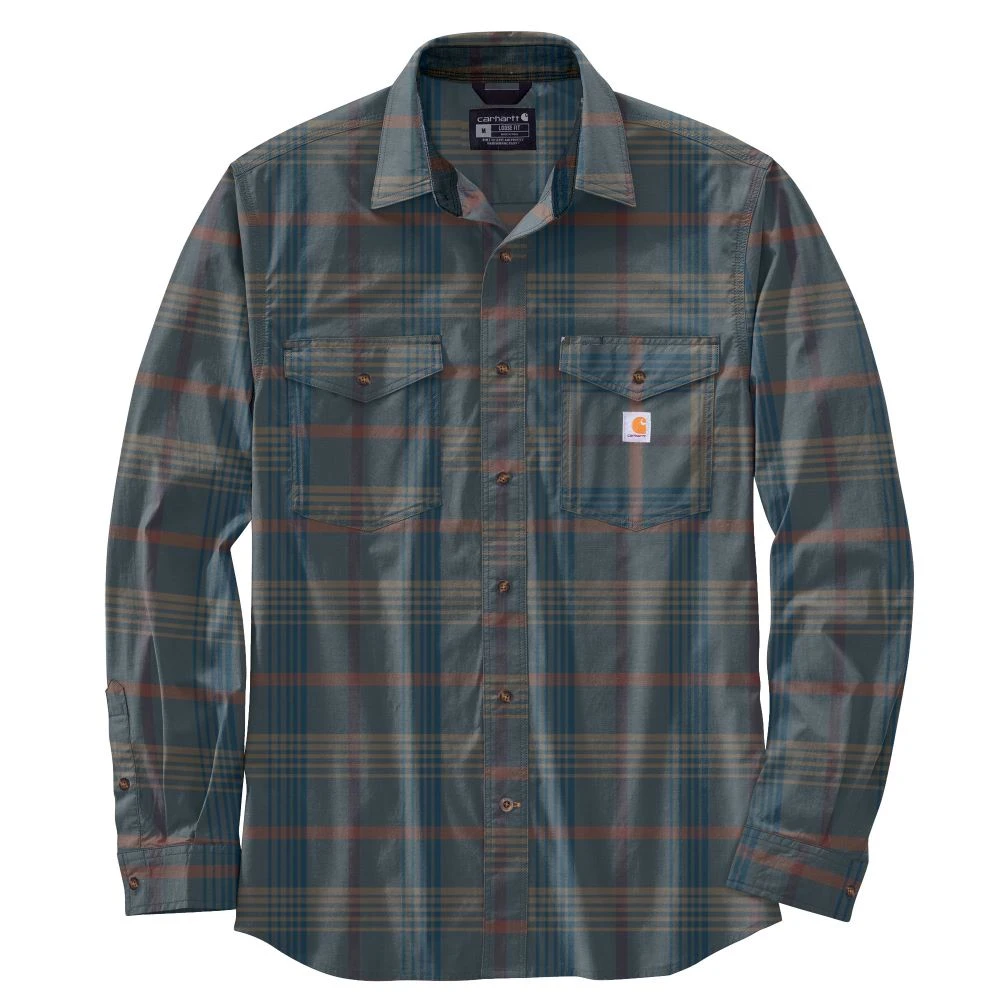 'Carhartt' Men's Rugged Flex® Lightweight Button Down - Night Blue 3 'Carhartt' Men's Rugged Flex® Lightweight Button Down - Night Blue