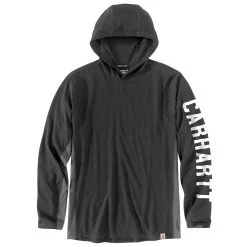 'Carhartt' Men's Force Midweight Hooded T- Shirt - Carbon Heather
