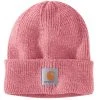'Carhartt' Rib Knit Beanie - Pink Salt / Rosewood Marl