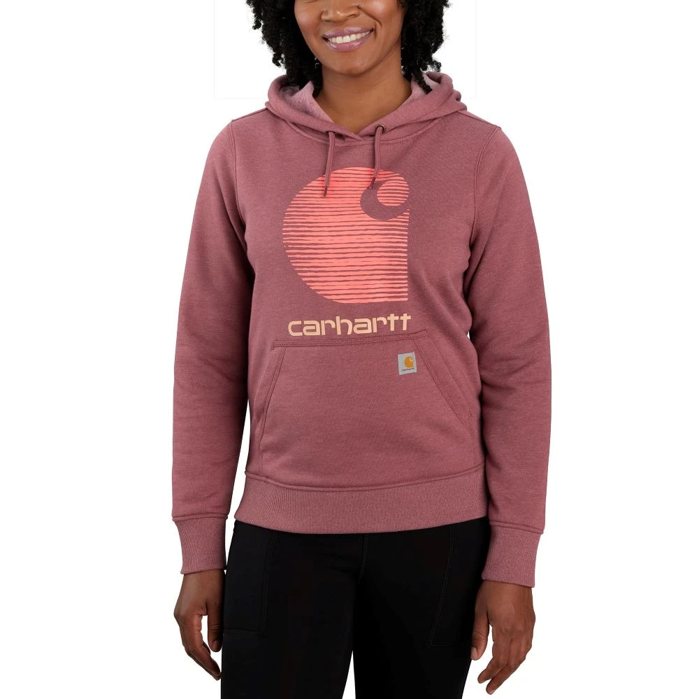 'Carhartt' Women's Rain Defender® Midweight Graphic Hoodie - Iron Ore Heather 3 'Carhartt' Women's Rain Defender® Midweight Graphic Hoodie - Iron Ore Heather