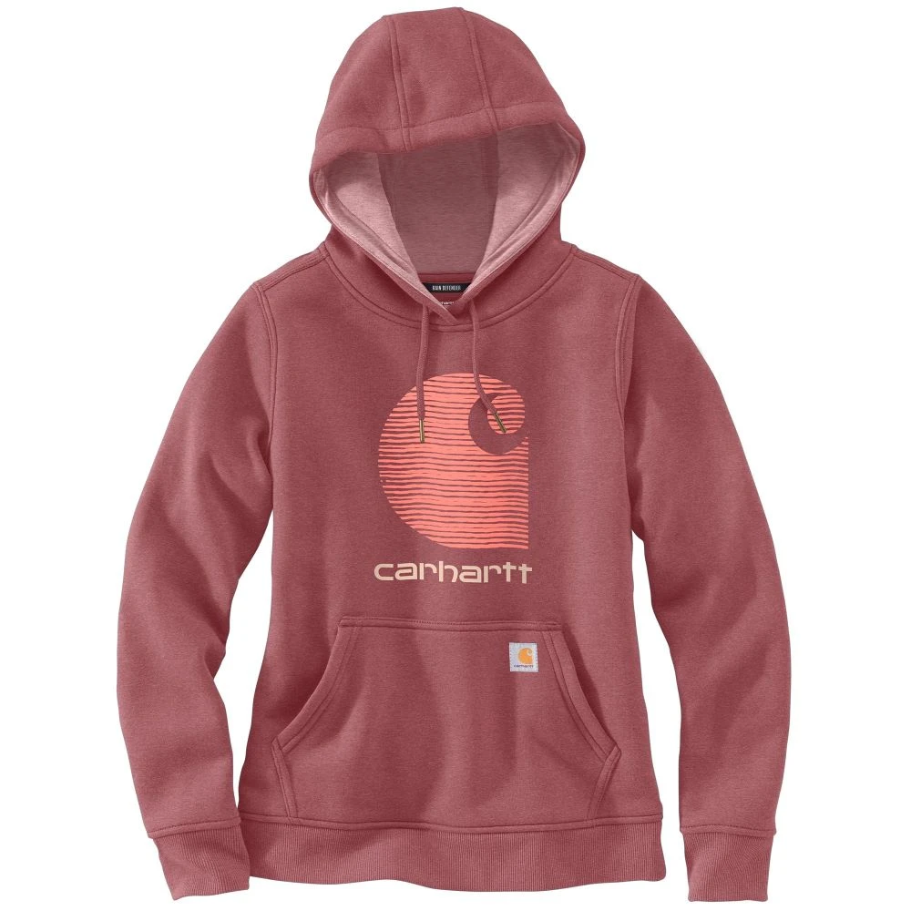 'Carhartt' Women's Rain Defender® Midweight Graphic Hoodie - Iron Ore Heather 4 'Carhartt' Women's Rain Defender® Midweight Graphic Hoodie - Iron Ore Heather - Image 2