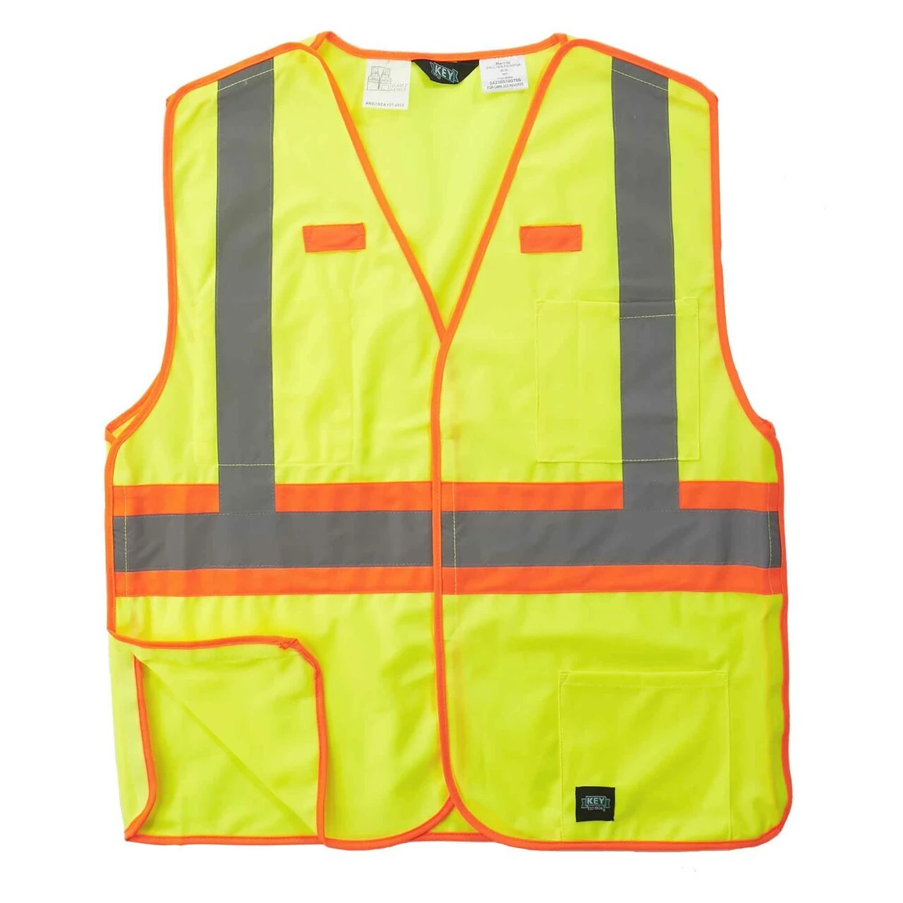 'KEY' Men's Break-A-Way Solid Vest - Hi-Vis Yellow 3 'KEY' Men's Break-A-Way Solid Vest - Hi-Vis Yellow
