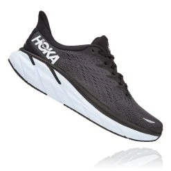 'HOKA' Men's Clifton 8 - Black / White -cowboy shop 1119393 BWHT 2 1024x1024@2x