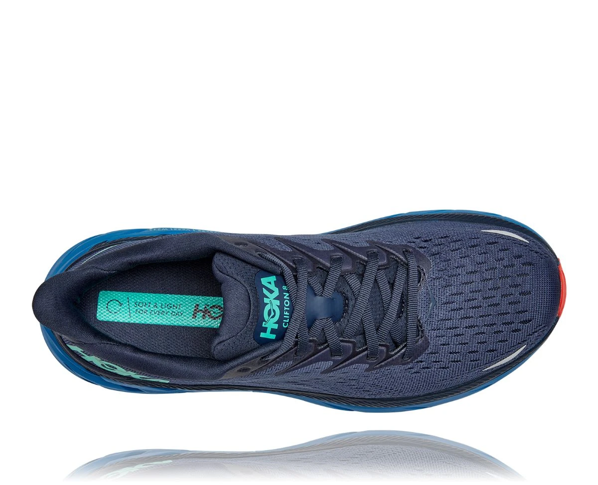 'Hoka' Men's Clifton 8 - Outer Space / Vallarta Blue 4 'Hoka' Men's Clifton 8 - Outer Space / Vallarta Blue - Image 2