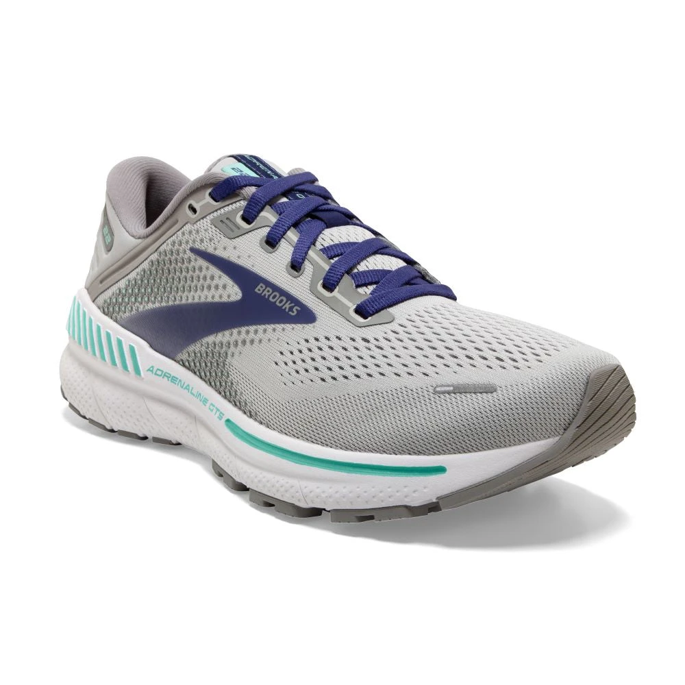 'Brooks' Women's Adrenaline GTS 22 - Alloy / Blue / Green 4 'Brooks' Women's Adrenaline GTS 22 - Alloy / Blue / Green - Image 2