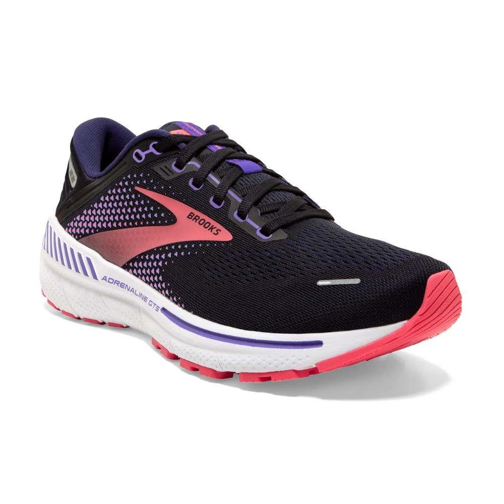 'Brooks' Women's Adrenaline GTS 22 - Black / Purple / Coral 4 'Brooks' Women's Adrenaline GTS 22 - Black / Purple / Coral - Image 2