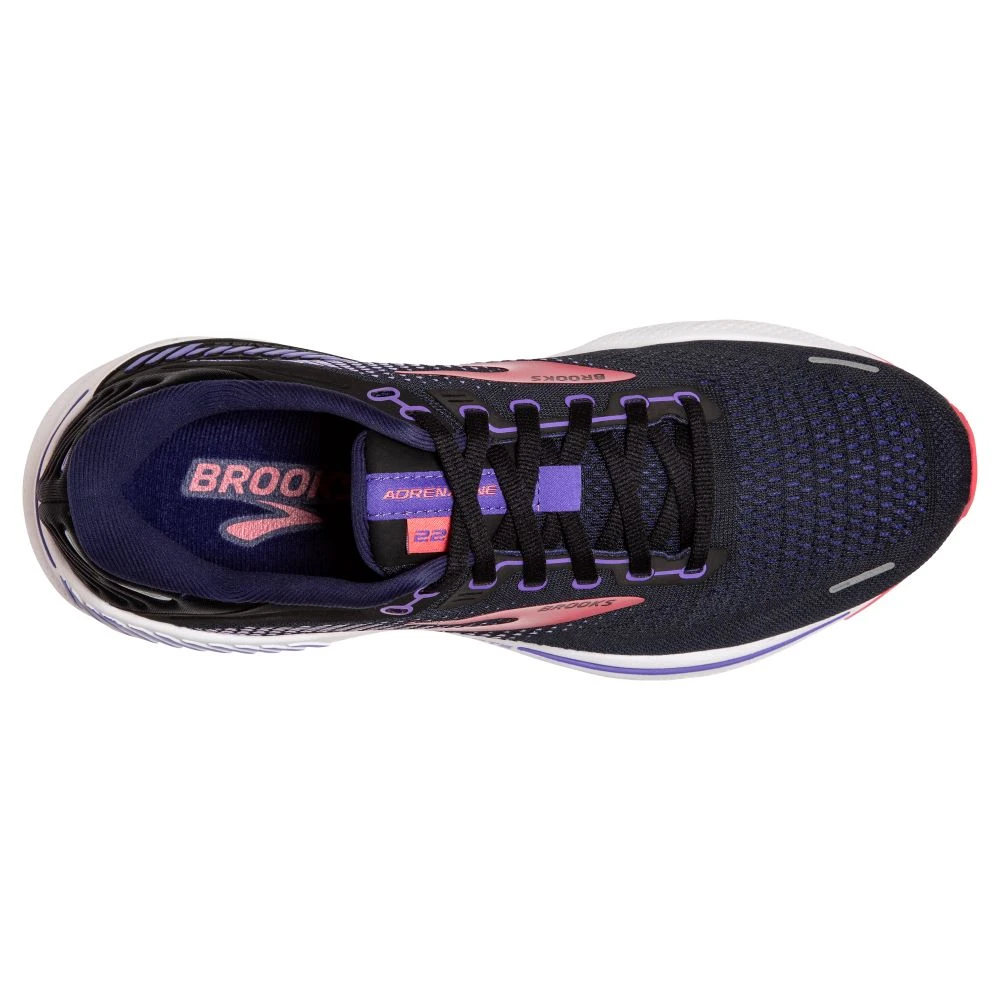 'Brooks' Women's Adrenaline GTS 22 - Black / Purple / Coral 5 'Brooks' Women's Adrenaline GTS 22 - Black / Purple / Coral - Image 3