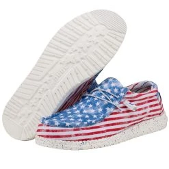 'Hey Dude' Men's Wally - Stars 'N Stripes -cowboy shop 150202699 WALLY STARS N STRIPES 3 1024x1024@2x