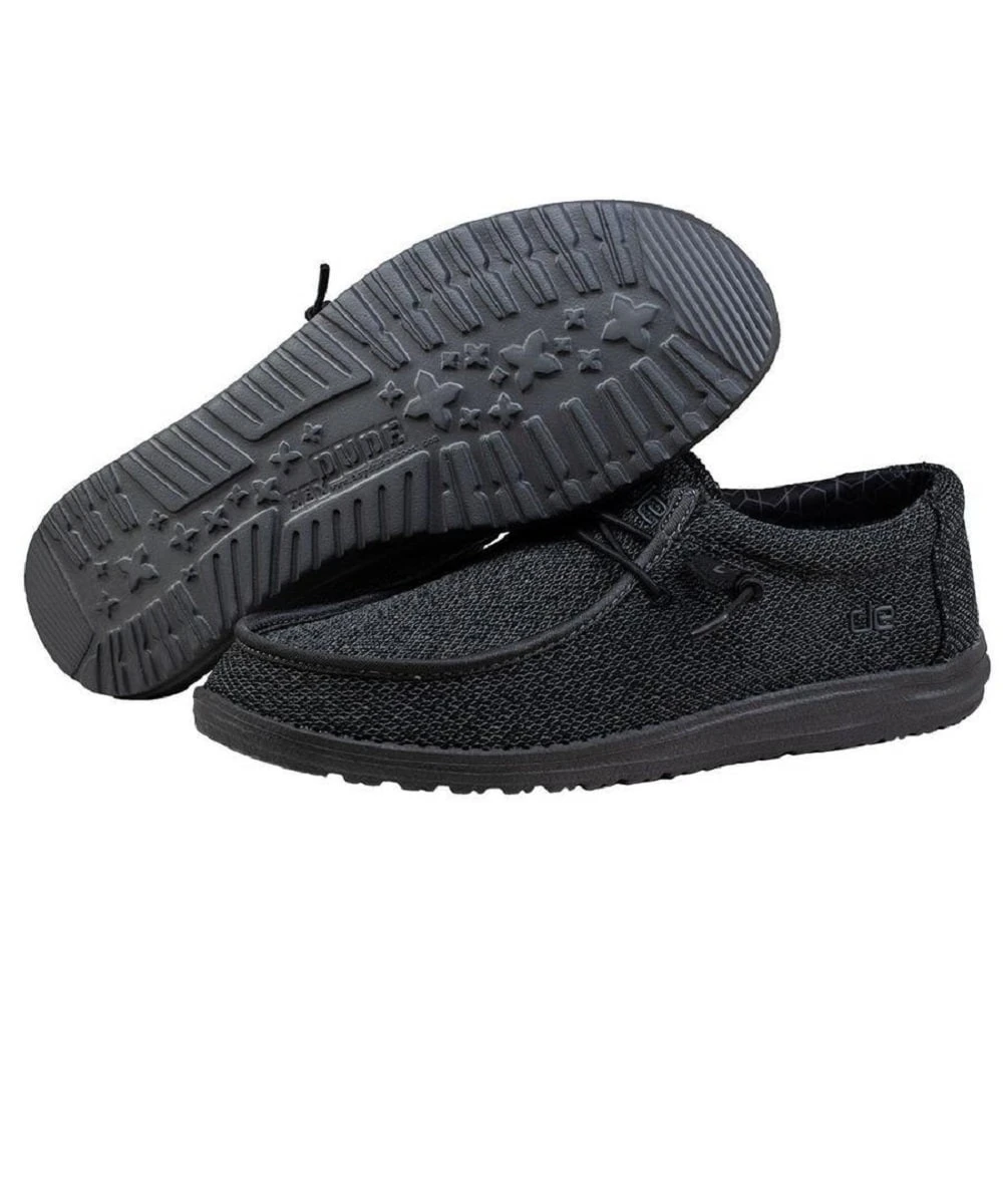 'Hey Dude' Men's Wally Sox Micro - Total Black 5 'Hey Dude' Men's Wally Sox Micro - Total Black - Image 3