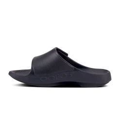 'OOFOS' Unisex OOahh Sport Flex Sandal - Black Matte -cowboy shop 1550BLKMATTE shot4 1024x1024@2x