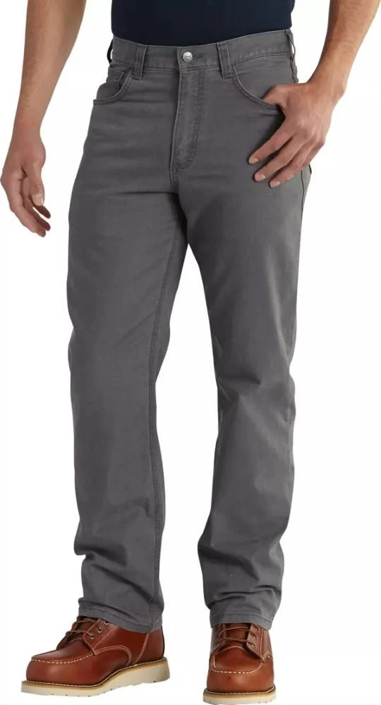 'Carhartt' Men's Rugged Flex® Flex Relaxed Canvas 5-Pocket Pant - Gravel 3 'Carhartt' Men's Rugged Flex® Flex Relaxed Canvas 5-Pocket Pant - Gravel