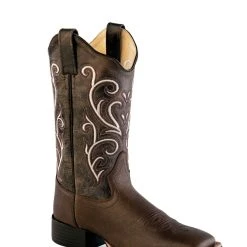 'Old West' Women's 11" Western Scallop Square Toe - Brown