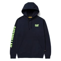 'Caterpillar' Men's Trademark Banner Sweatshirt - Eclipse / HiVis Yellow