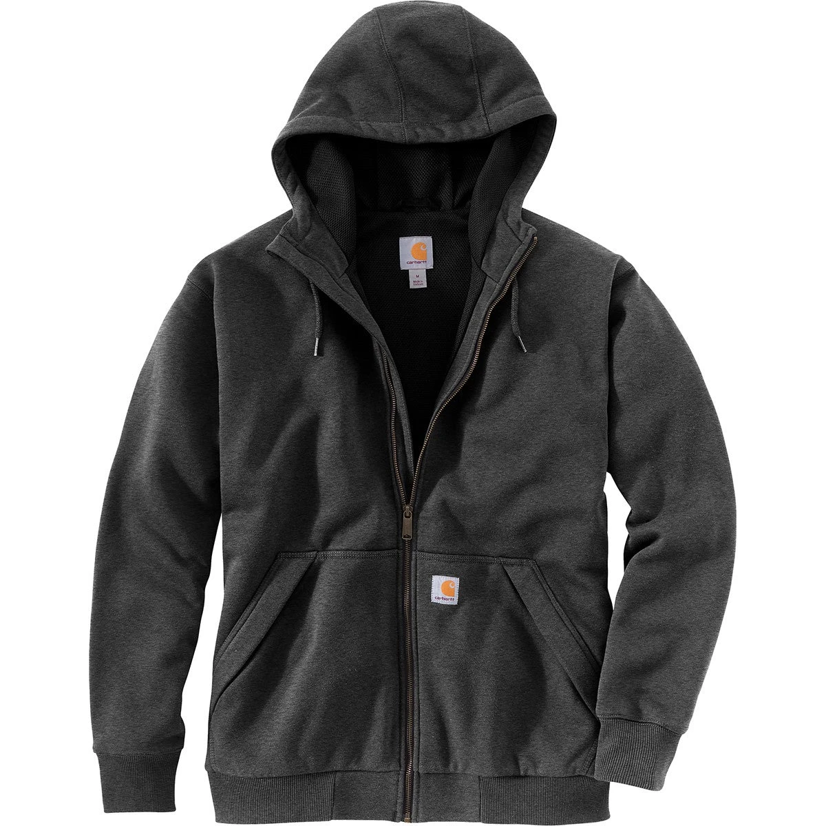 'Carhartt' Men's Rain Defender® Midweight Full Zip Hooded Sweatshirt - Black 3 'Carhartt' Men's Rain Defender® Midweight Full Zip Hooded Sweatshirt - Black