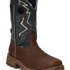 'Tony Lama' Men's 11" Force Western EH WP Comp Toe - Brown / Blue -cowboy shop 2000333007 200 P1 1024x1024@2x