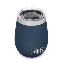 'Yeti' 10 Oz. Rambler Wine Tumbler W/Magslider Lid - Navy