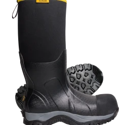 Reed Boots Bagman Industries 'Reed' Men's 16" Glacier Neoprene Insulated Comp Toe - Black