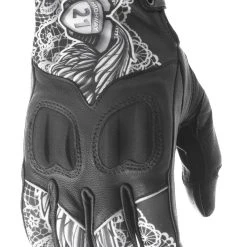 'Highway 21' Women's Vixen Glove - Black / White Lace