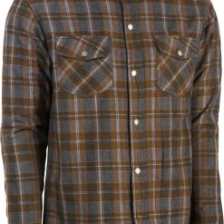 Highway 21 'Highway-21' Men's Concealed Carry Marksman Flannel Button Down - Brown / Tan