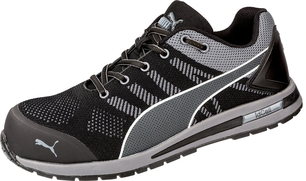 'Puma' Men's Elevate Knit ESD Comp Toe - Black / Gray / White 3 'Puma' Men's Elevate Knit ESD Comp Toe - Black / Gray / White