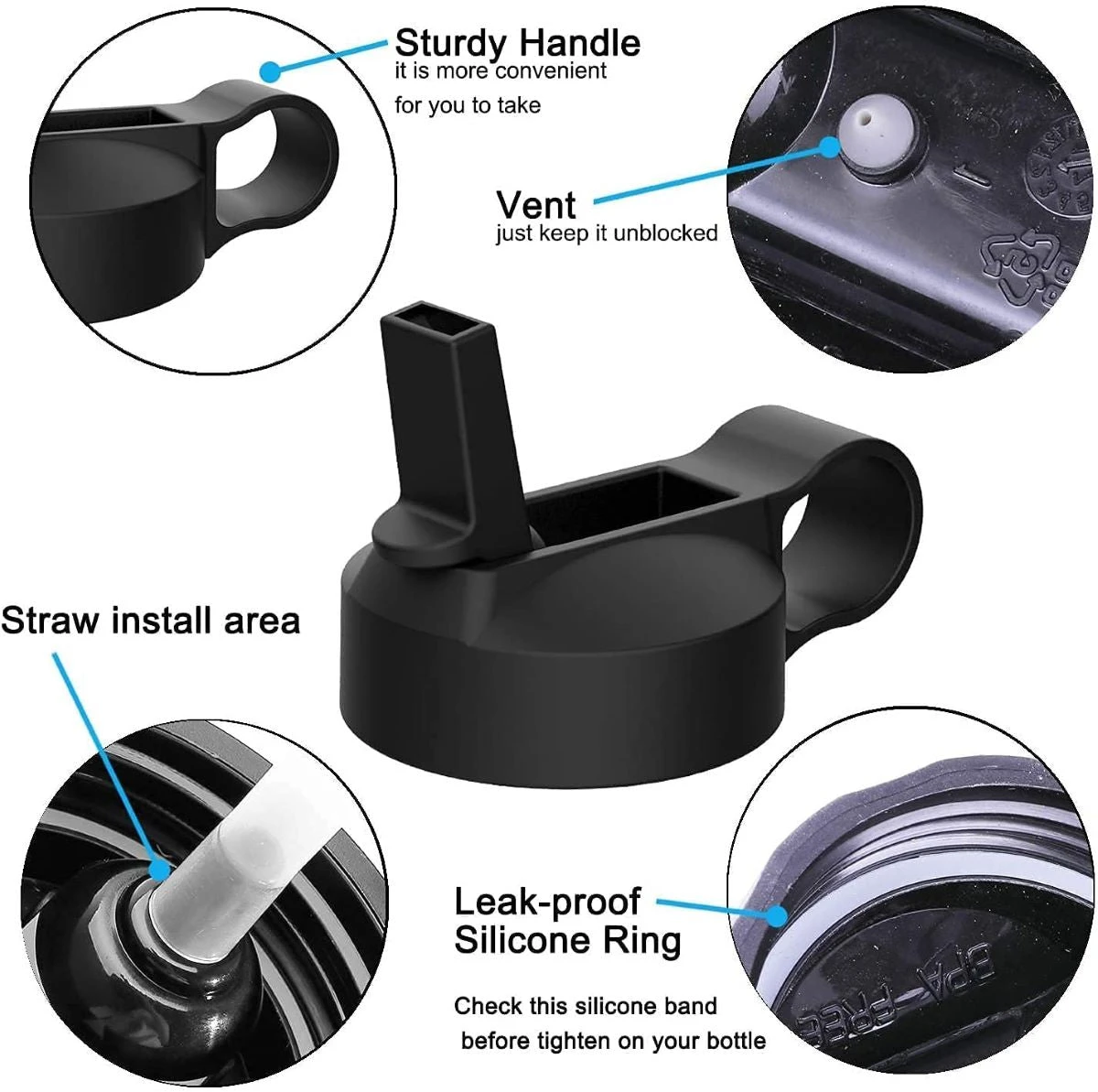 'Wyld Gear' Mag Flask Straw Lid - Black 4 'Wyld Gear' Mag Flask Straw Lid - Black - Image 2