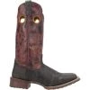 'Laredo' Men's Isaac Western Square Toe - Black / Distressed Maroon -cowboy shop 7965 2 1024x1024@2x