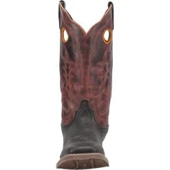 'Laredo' Men's Isaac Western Square Toe - Black / Distressed Maroon -cowboy shop 7965 5 1024x1024@2x