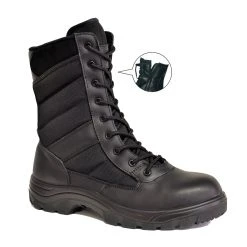 'Work Zone' Men's 8" Side Zip Tactical EH Soft Toe - Black