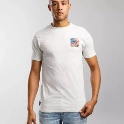 Howitzer Clothing 'Howitzer' Men's We Flag Short Sleeve Tee - Oatmeal