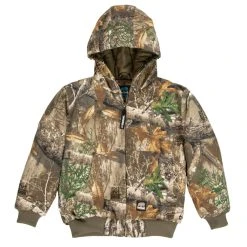 'Berne' Youth Washed Hooded Jacket - Realtree Edge