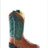 'Old West' Child's 9" Western Square Toe - Cognac / Teal -cowboy shop BSC1872 1024x1024@2x