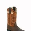 'Old West' Children's Western Square Toe - Brown / Orange -cowboy shop BSC1961 1024x1024@2x