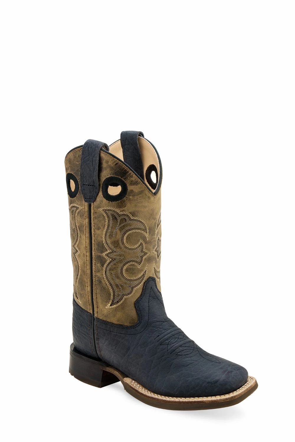 'Old West' Children's Western Square Toe - Black / Tan 3 'Old West' Children's Western Square Toe - Black / Tan